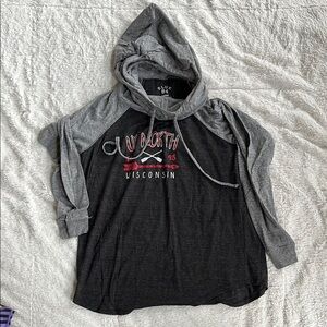 Up North Wisconsin Gray Hooded Shirt